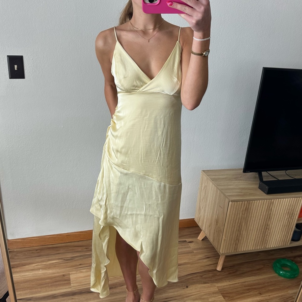 Beautiful butter yellow maxi dress